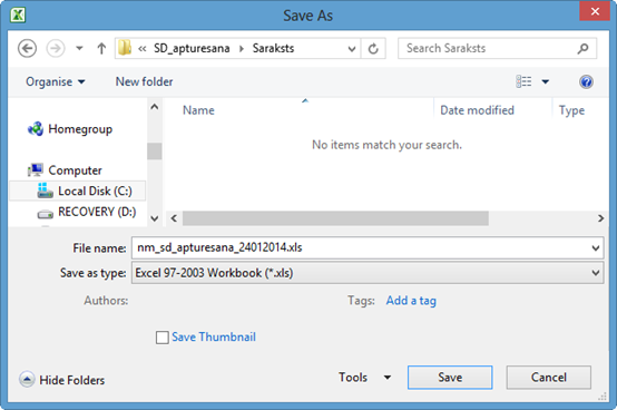 Ja XLSX formāta datni nepieciešams pārveidot XLS formātā, viena no iespējām ir atvērt XLSX formāta datni Microsoft Office Excel 2007 vai jaunākā un saglabāt to XLS formātā: