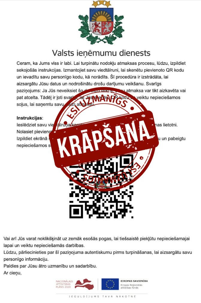 Informatīvs attēls: krāpšana