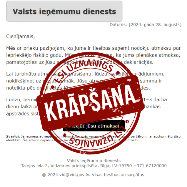 Informatīvs attēls: krāpšana